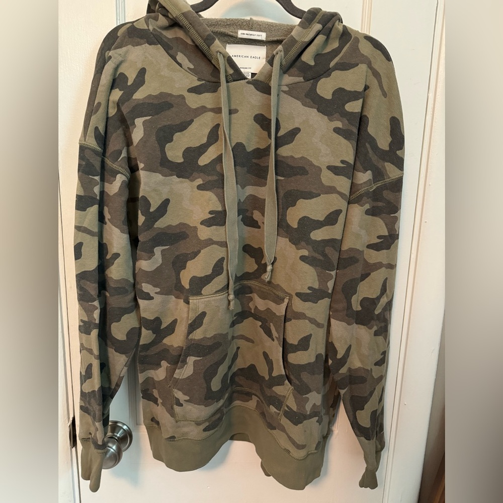 American Eagle Green Camo Hoodie